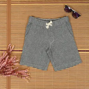 Boys Textured Short Silver Grey