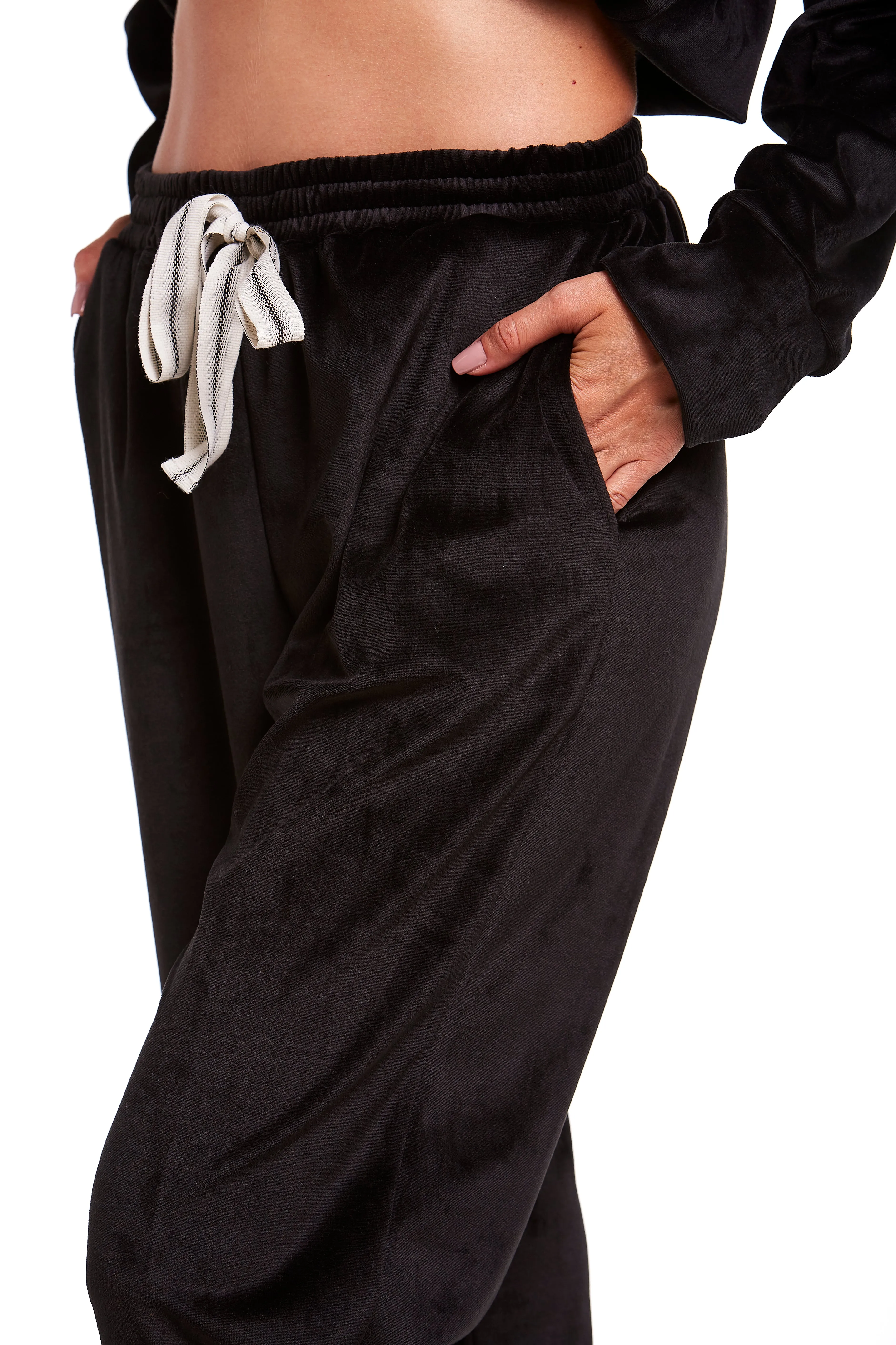 Calça Soft Jogging Com Bolso Preto