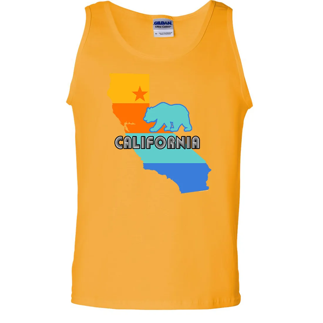 California Bear State Stripes Asst Colors Tank Top