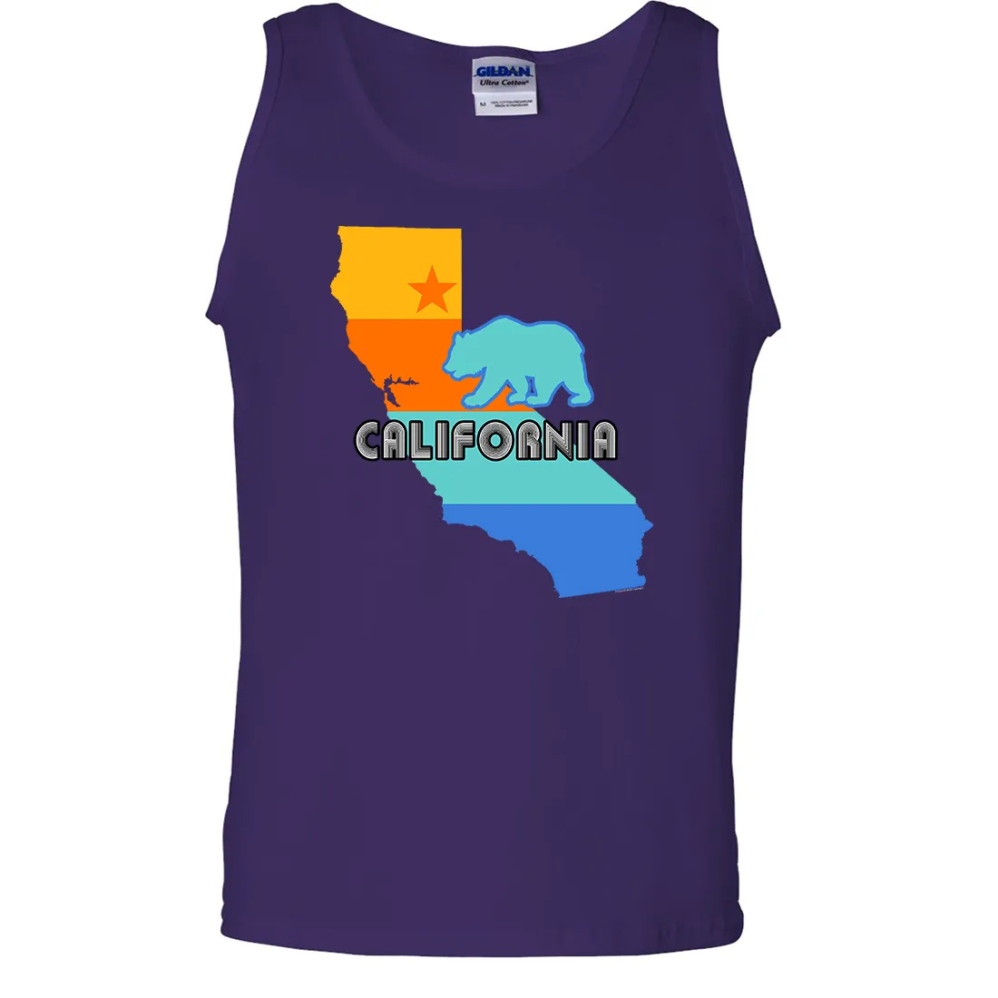 California Bear State Stripes Asst Colors Tank Top