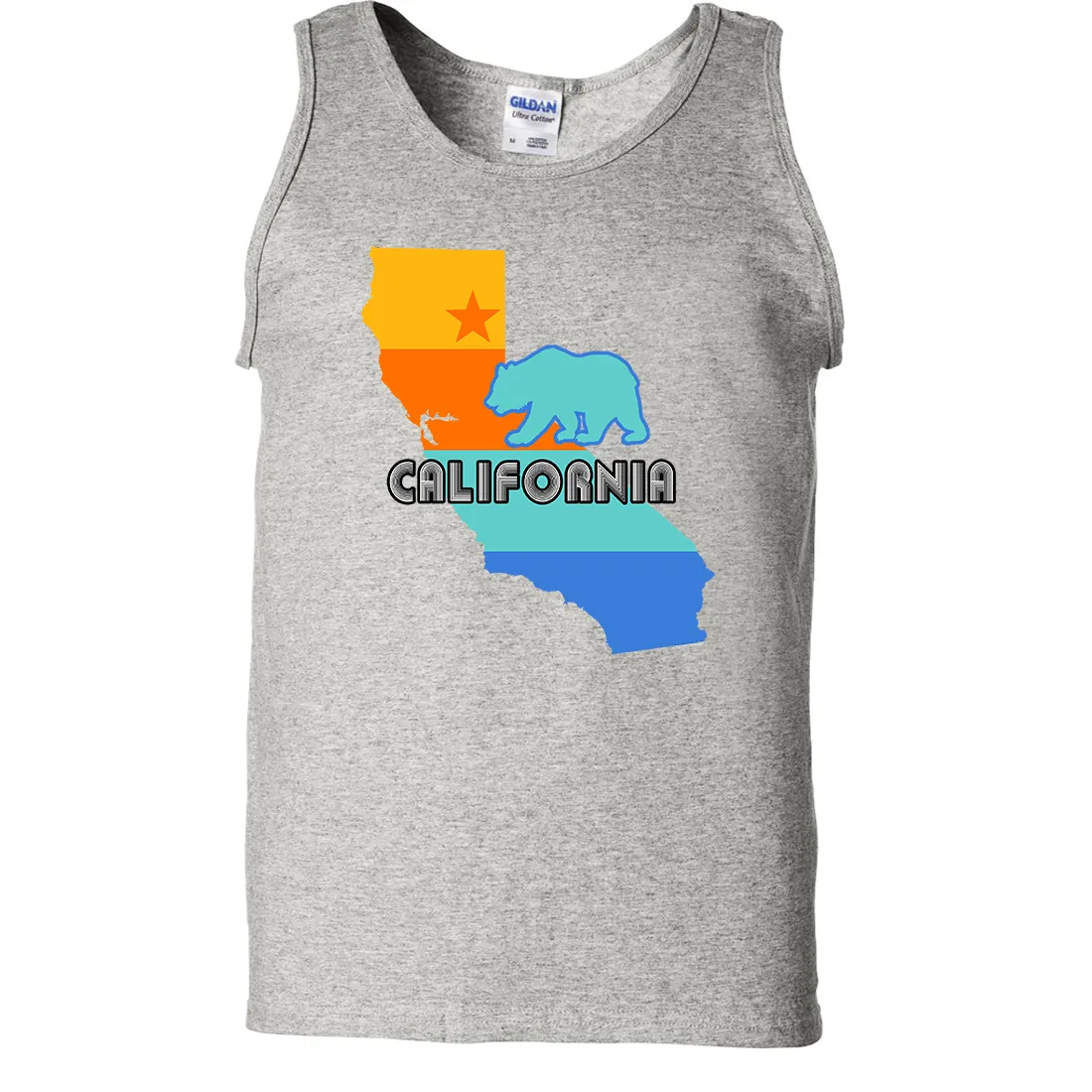 California Bear State Stripes Asst Colors Tank Top