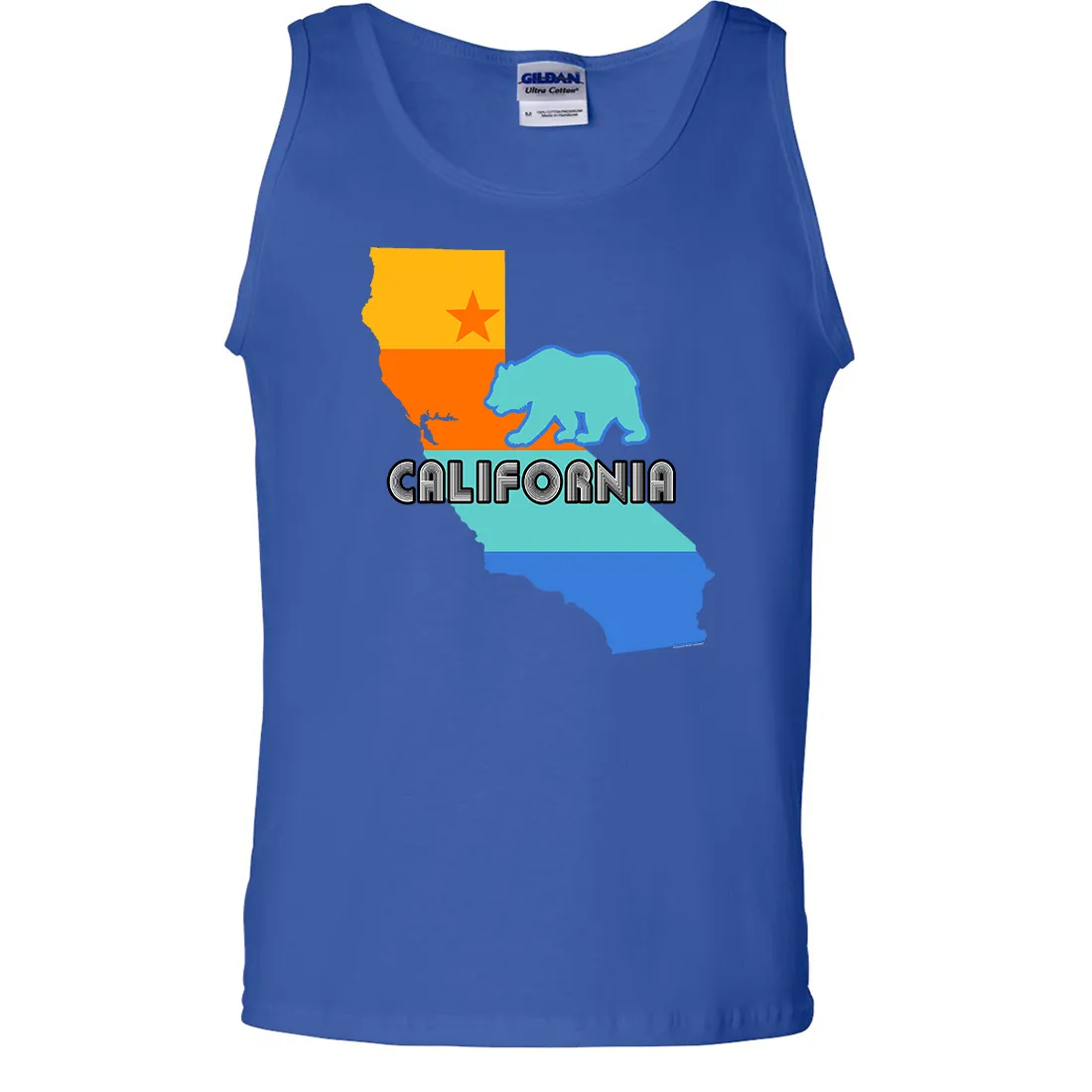 California Bear State Stripes Asst Colors Tank Top