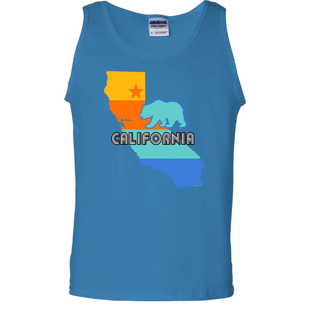 California Bear State Stripes Asst Colors Tank Top
