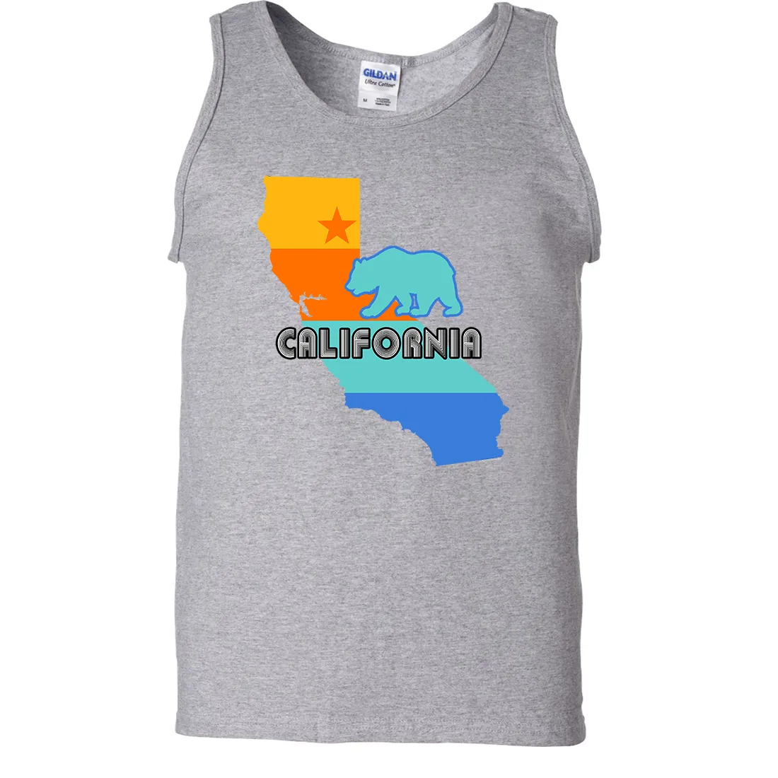California Bear State Stripes Asst Colors Tank Top