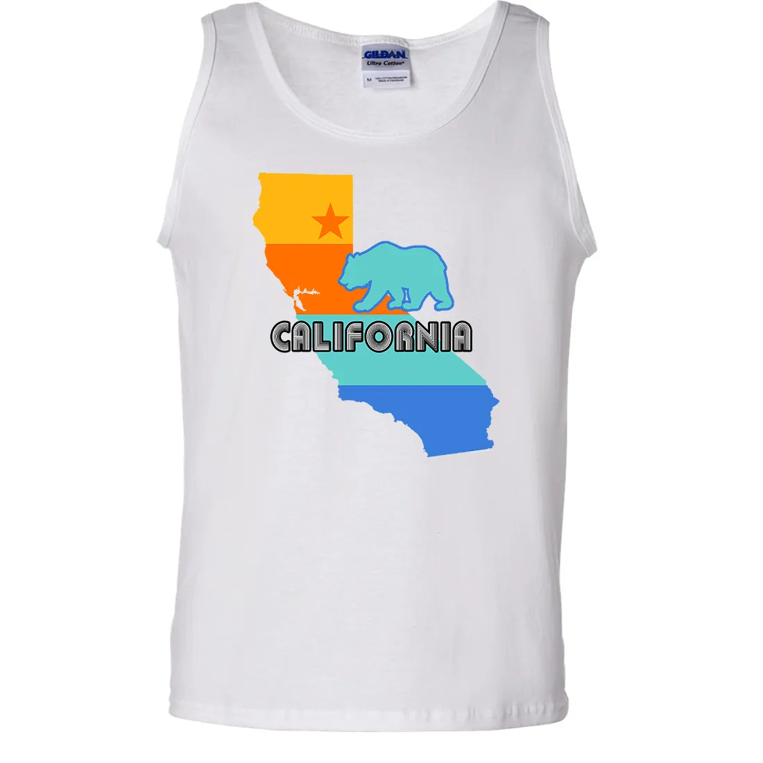 California Bear State Stripes Asst Colors Tank Top