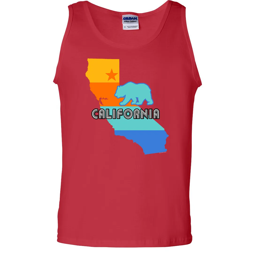 California Bear State Stripes Asst Colors Tank Top