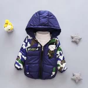 Camo hoodie coat