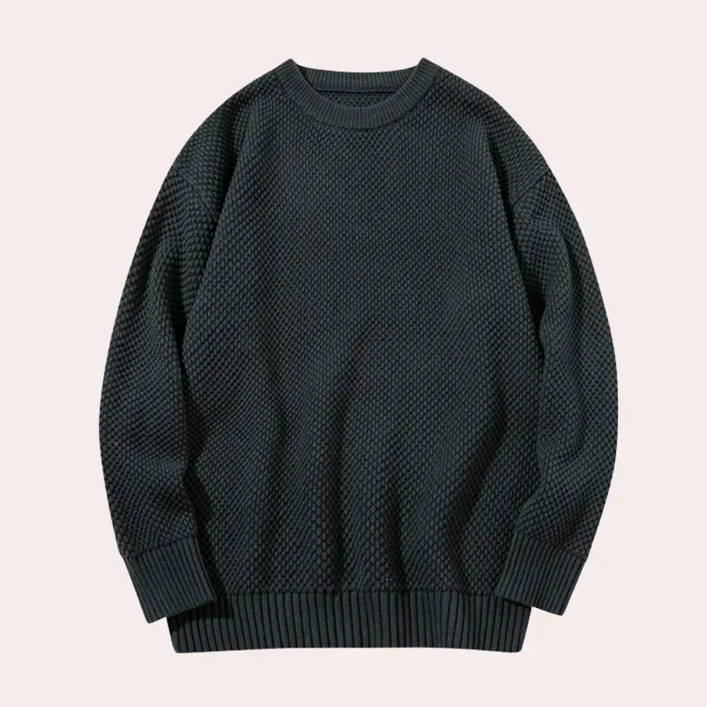 Casual crewneck sweater for men