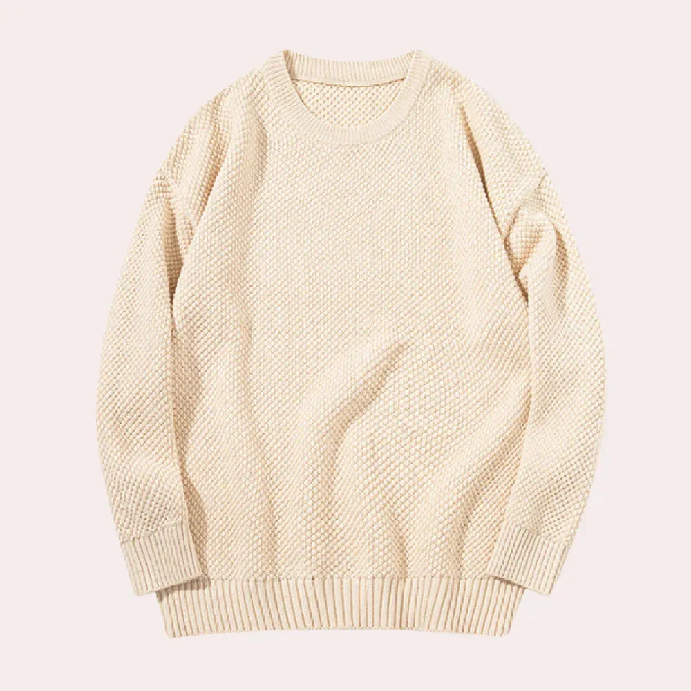 Casual crewneck sweater for men