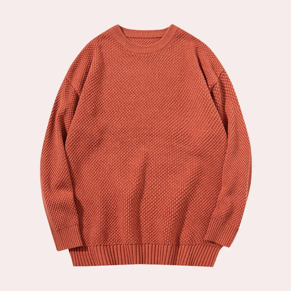 Casual crewneck sweater for men