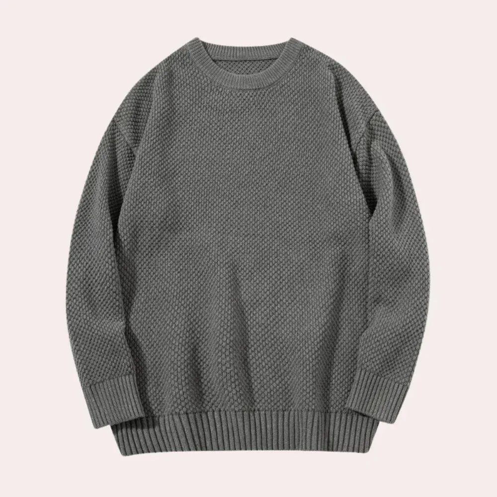 Casual crewneck sweater for men