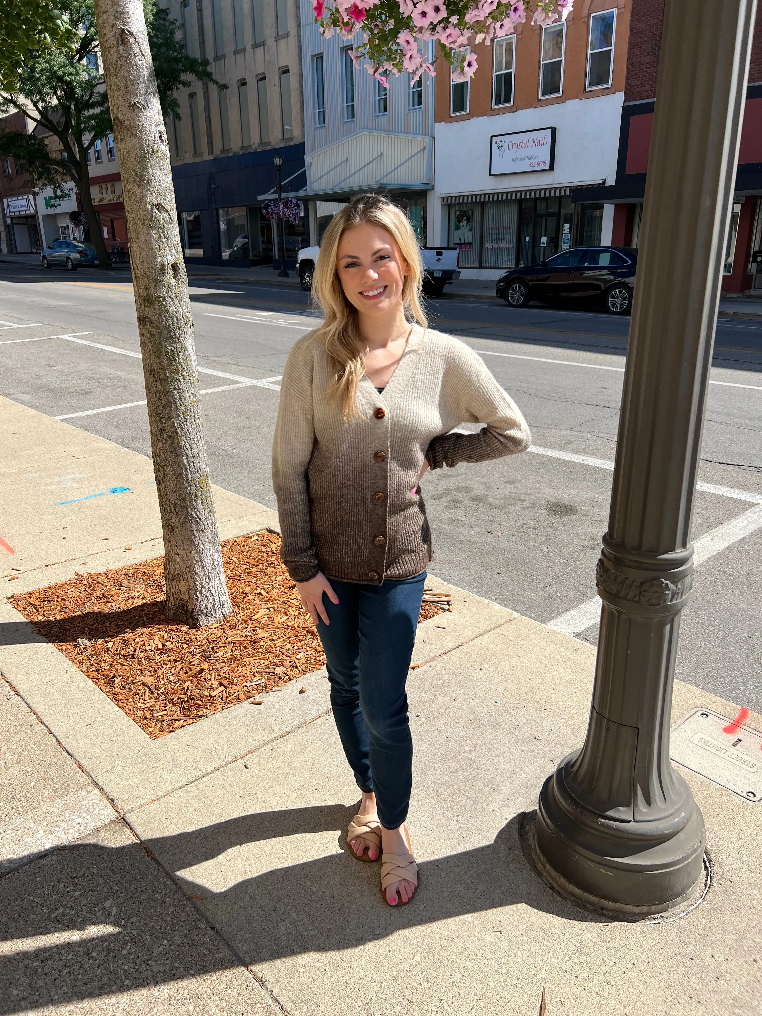 Charlie B. Ombre Ottoman Cotton Sweater - Pine