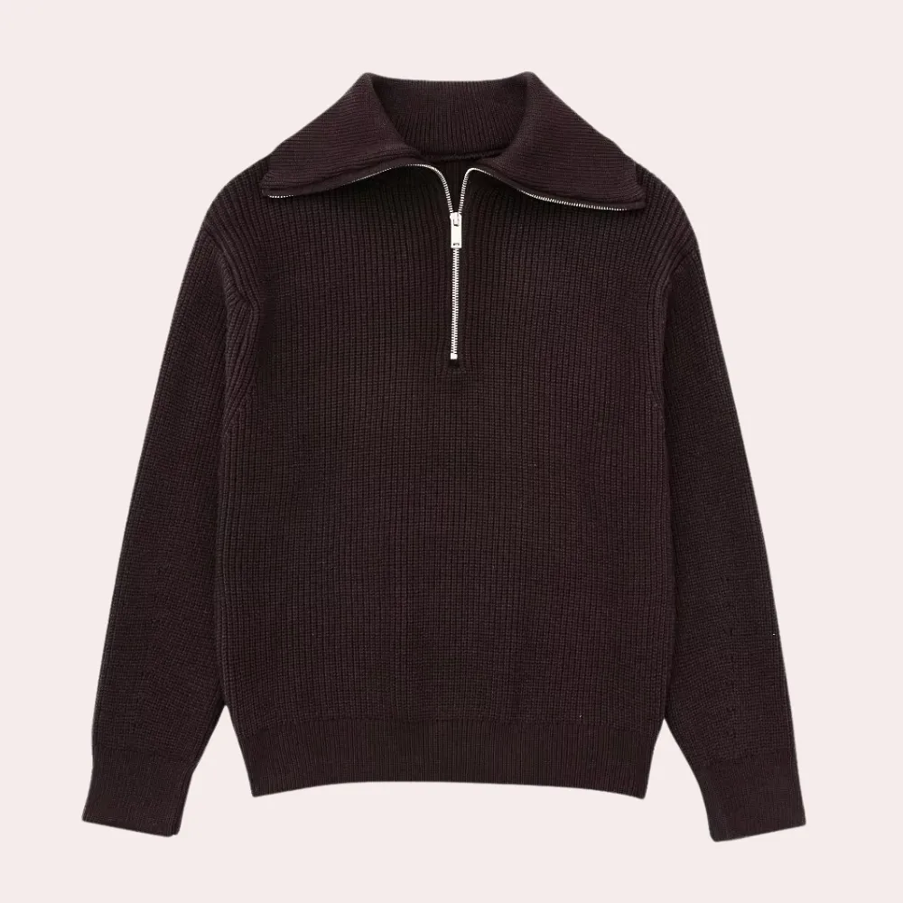 Chic - women's jumper with fashionable zip fastening