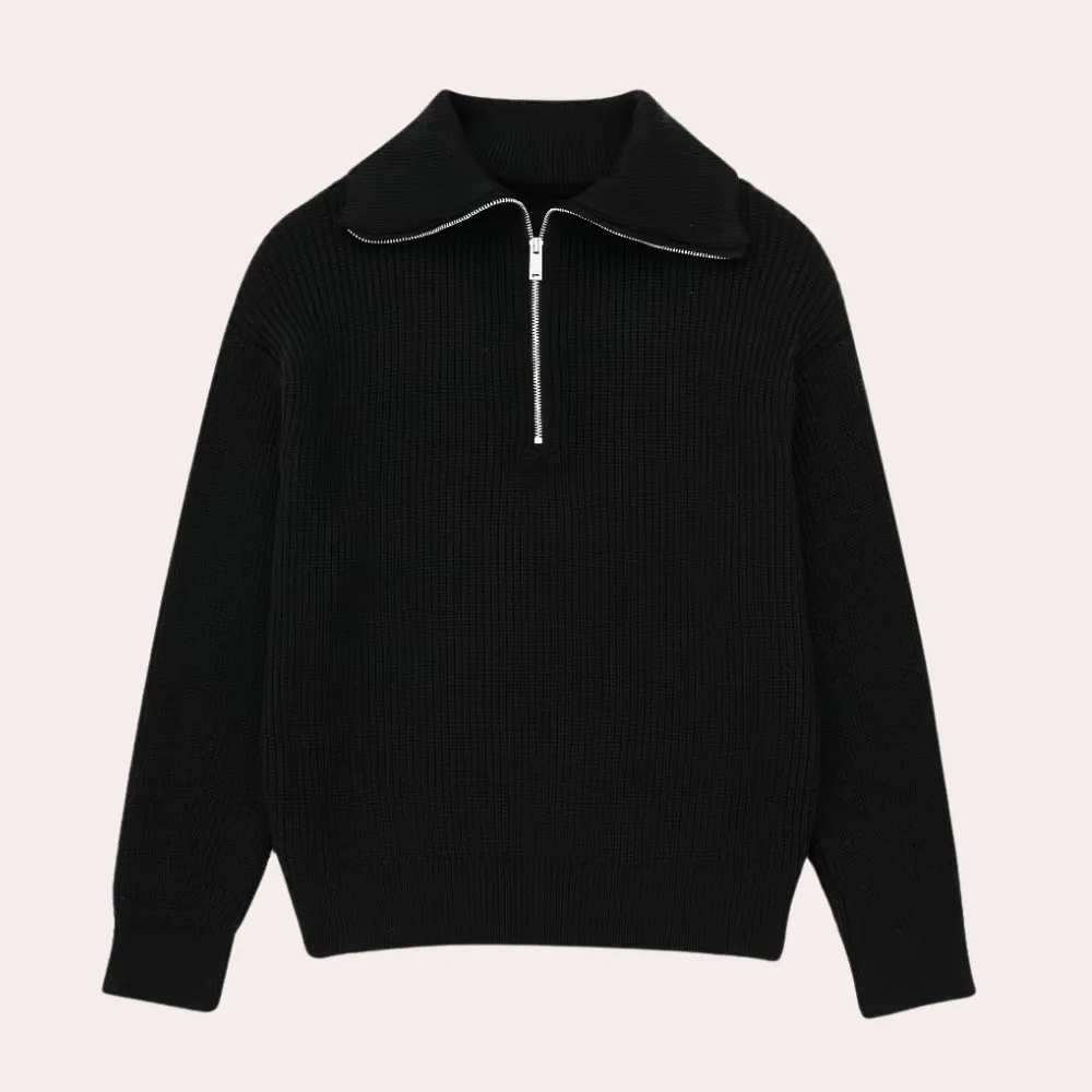 Chic - women's jumper with fashionable zip fastening