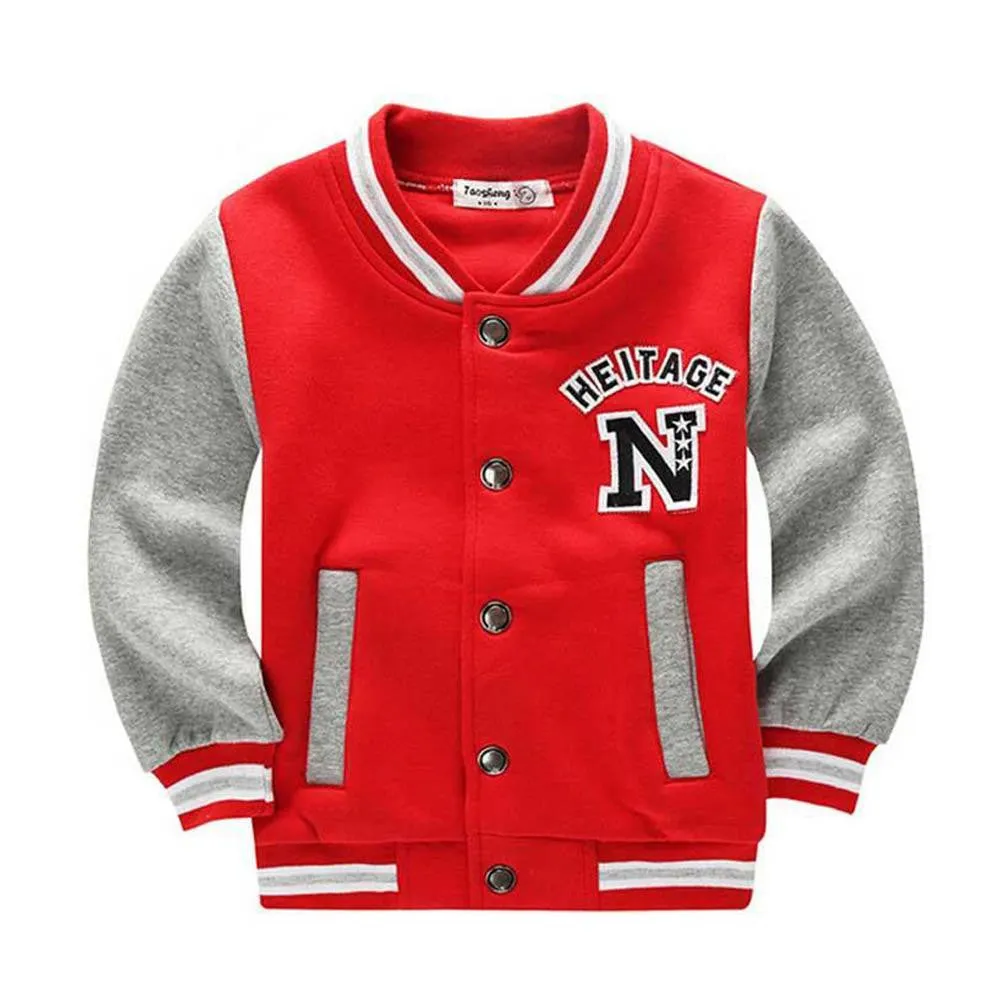 Children Hoodies Kids Jackets Girls Sweatshirt Sport Coat Boys Moleton Letter Print Spring Autumn Leisure Outerwear