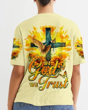 Christianartbag 3D T-Shirt For Women, In God We Trust Women's All Over Print Shirt, Christian Shirt, Faithful Fashion, 3D Printed Shirts for Christian Women