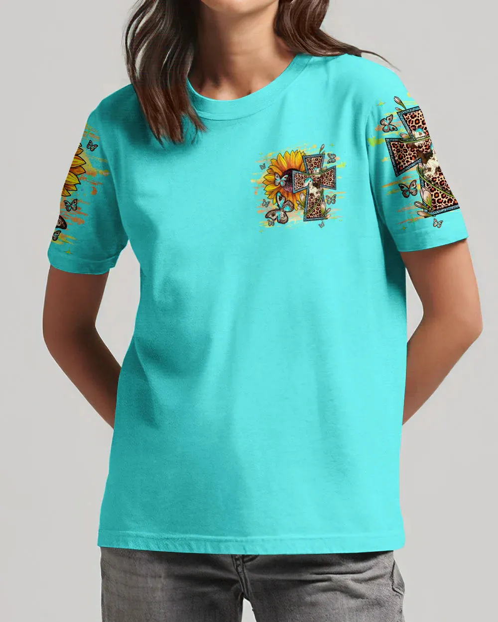 Christianartbag 3D T-Shirt For Women, The Lord Is With Me,Christian Shirt, Faithful Fashion, 3D Printed Shirts for Christian Women