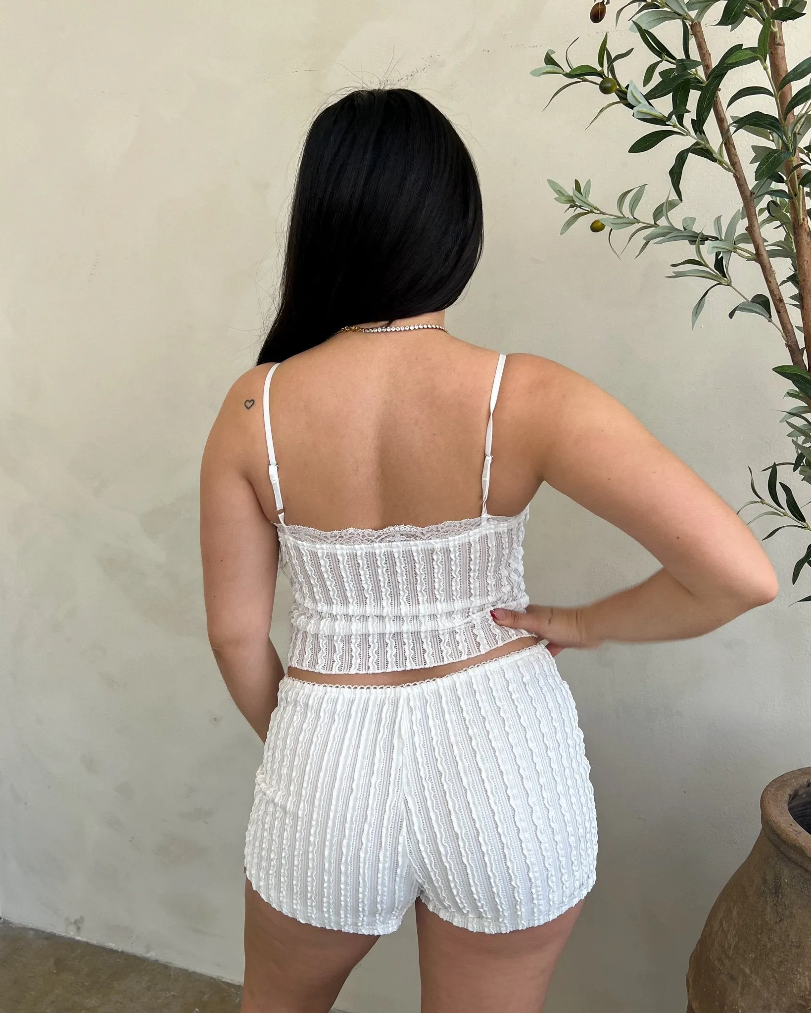 City Girl Textured Knit Shorts