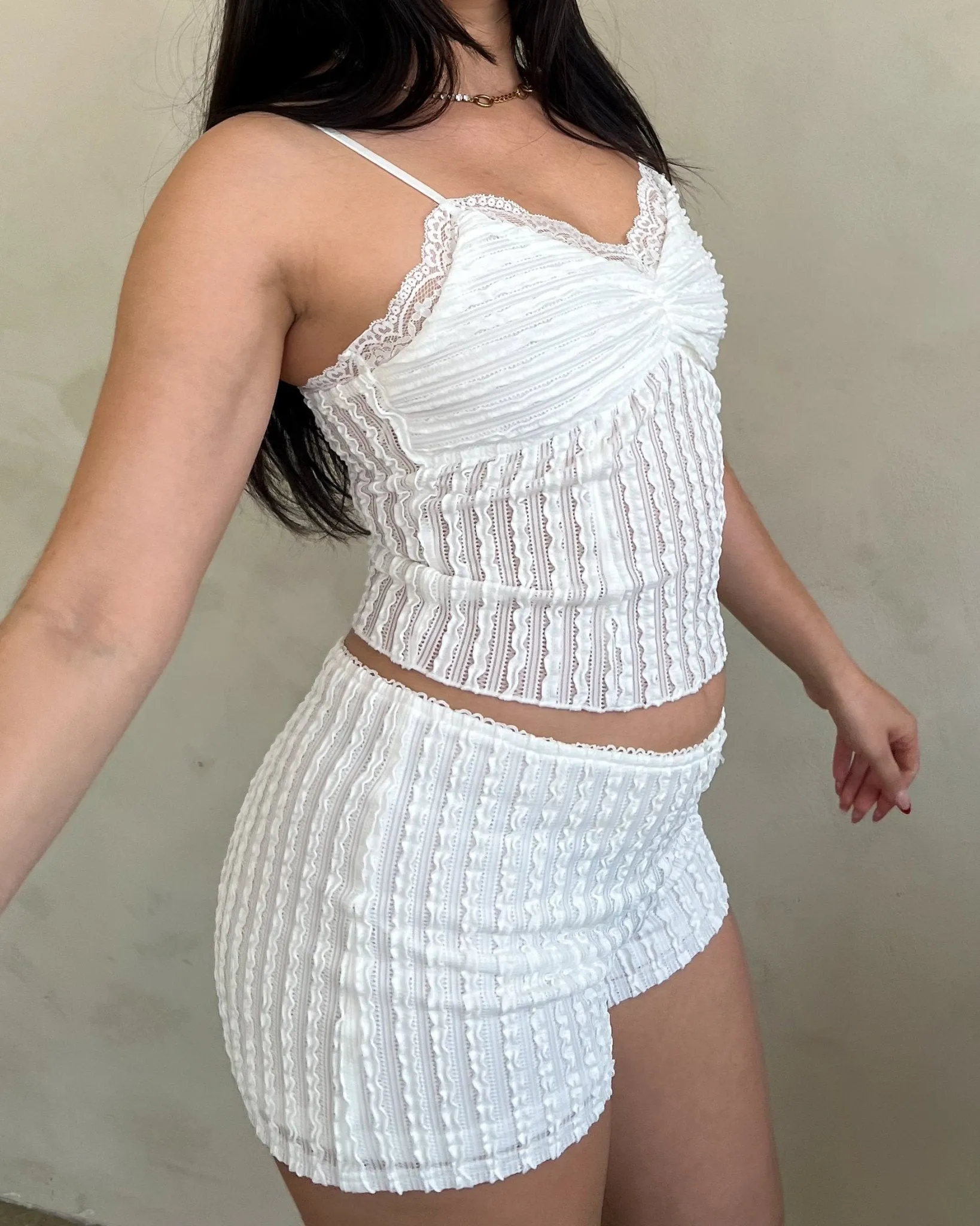 City Girl Textured Knit Shorts