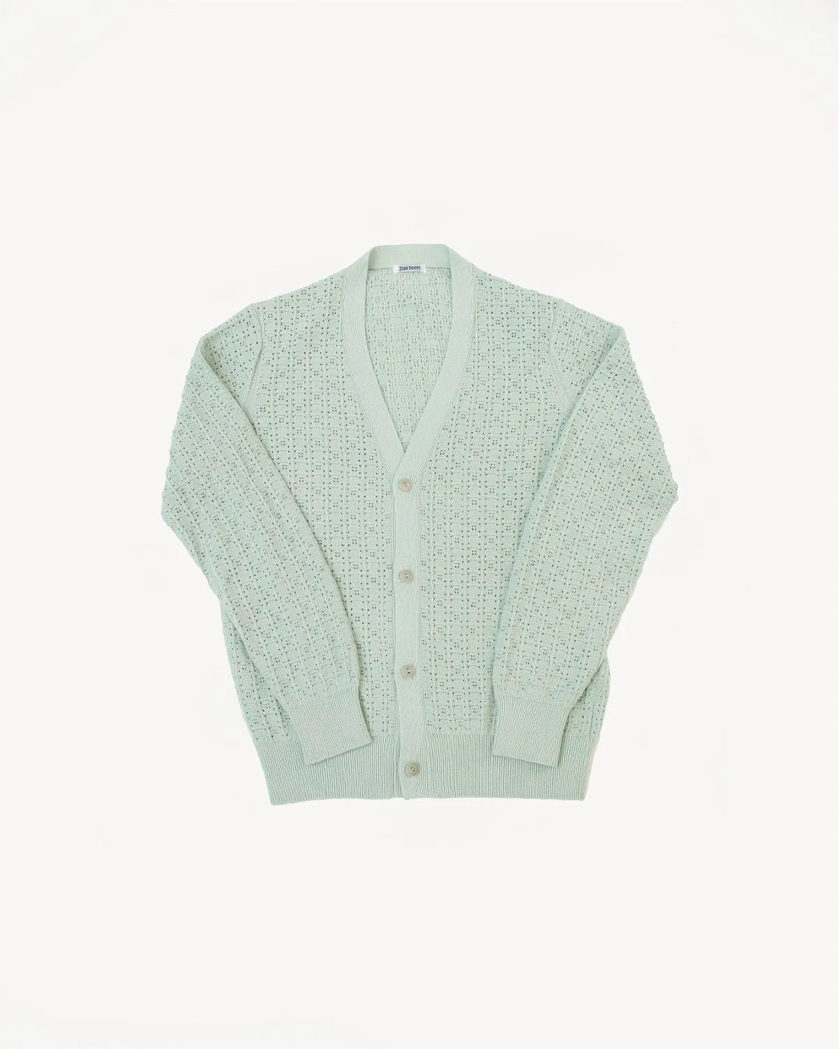 Classic Cardigan Domino - Seafoam