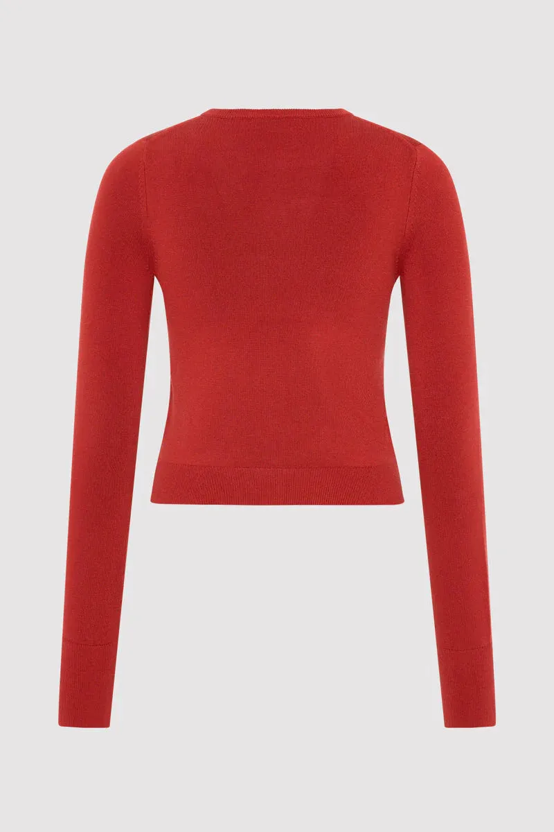 Classic Cardigan - Rosso