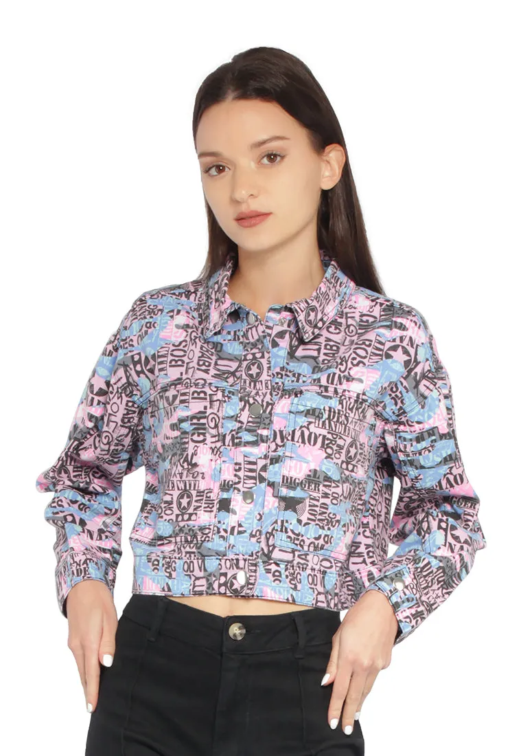 Cool Print Denim Jacket