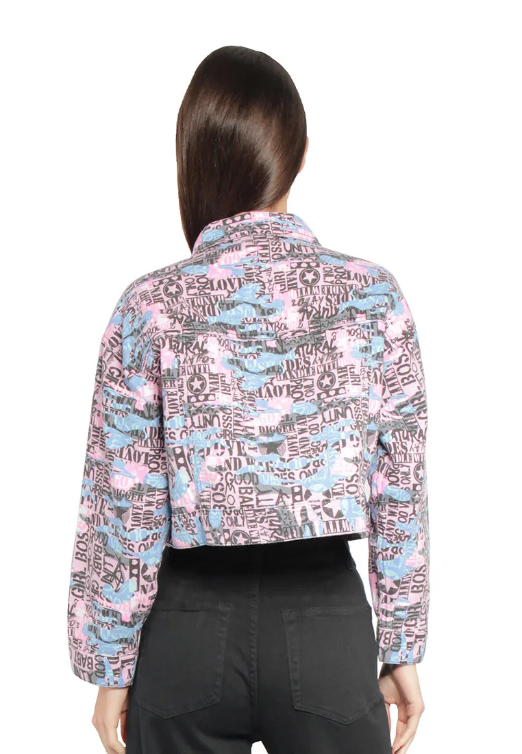 Cool Print Denim Jacket