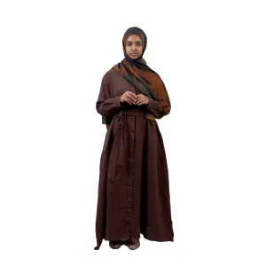 Cotton Maxi Dress - Dark Brown