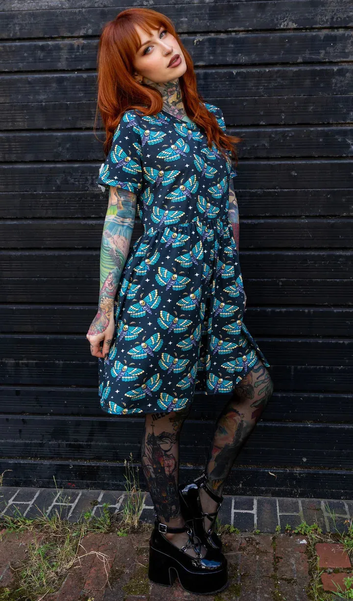 Death Head Moth Oversized Smock Dress