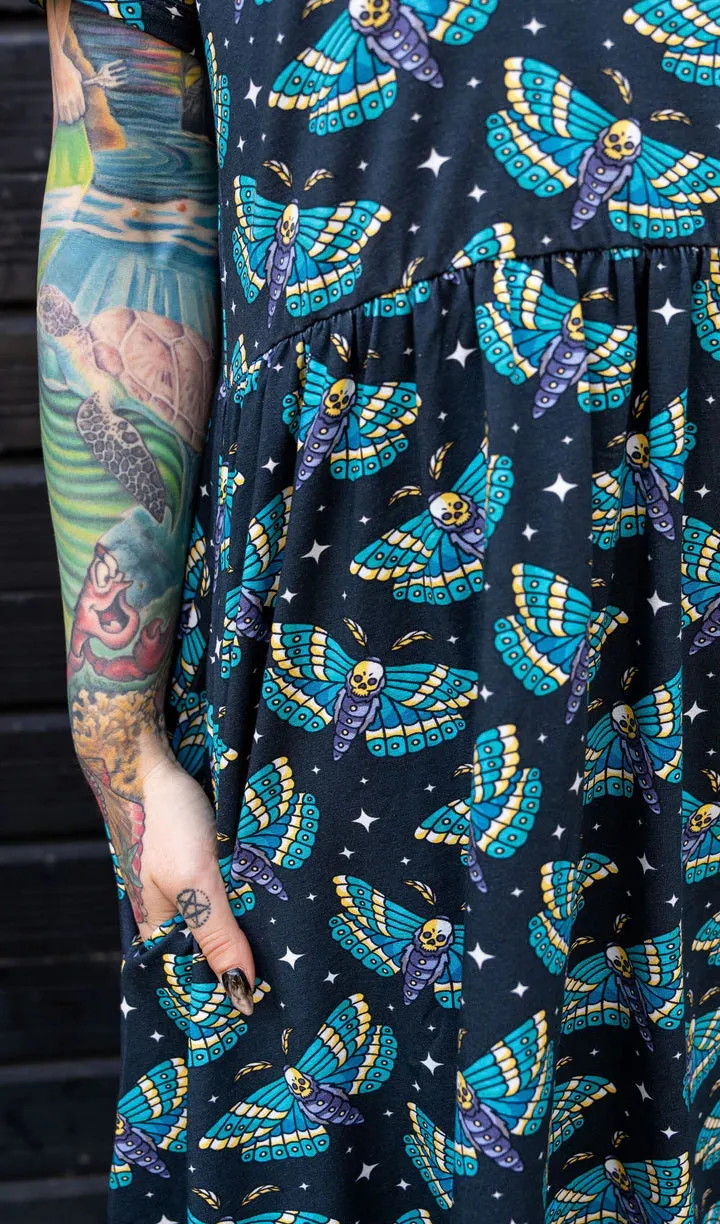 Death Head Moth Oversized Smock Dress