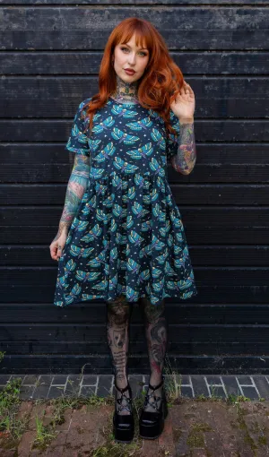 Death Head Moth Oversized Smock Dress