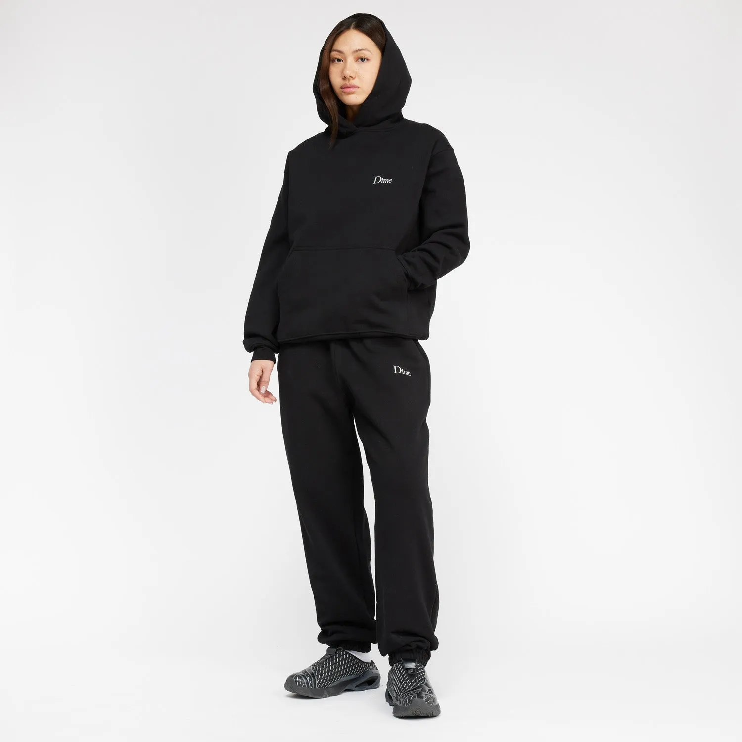 Dime Men Classic Small Logo Hoodie Black