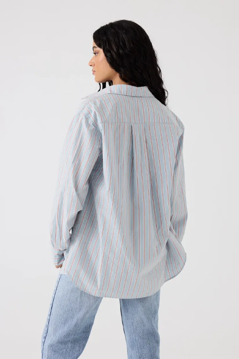 Dominique Healy Sienna Shirt - Pale Blue Stripe