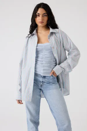 Dominique Healy Sienna Shirt - Pale Blue Stripe