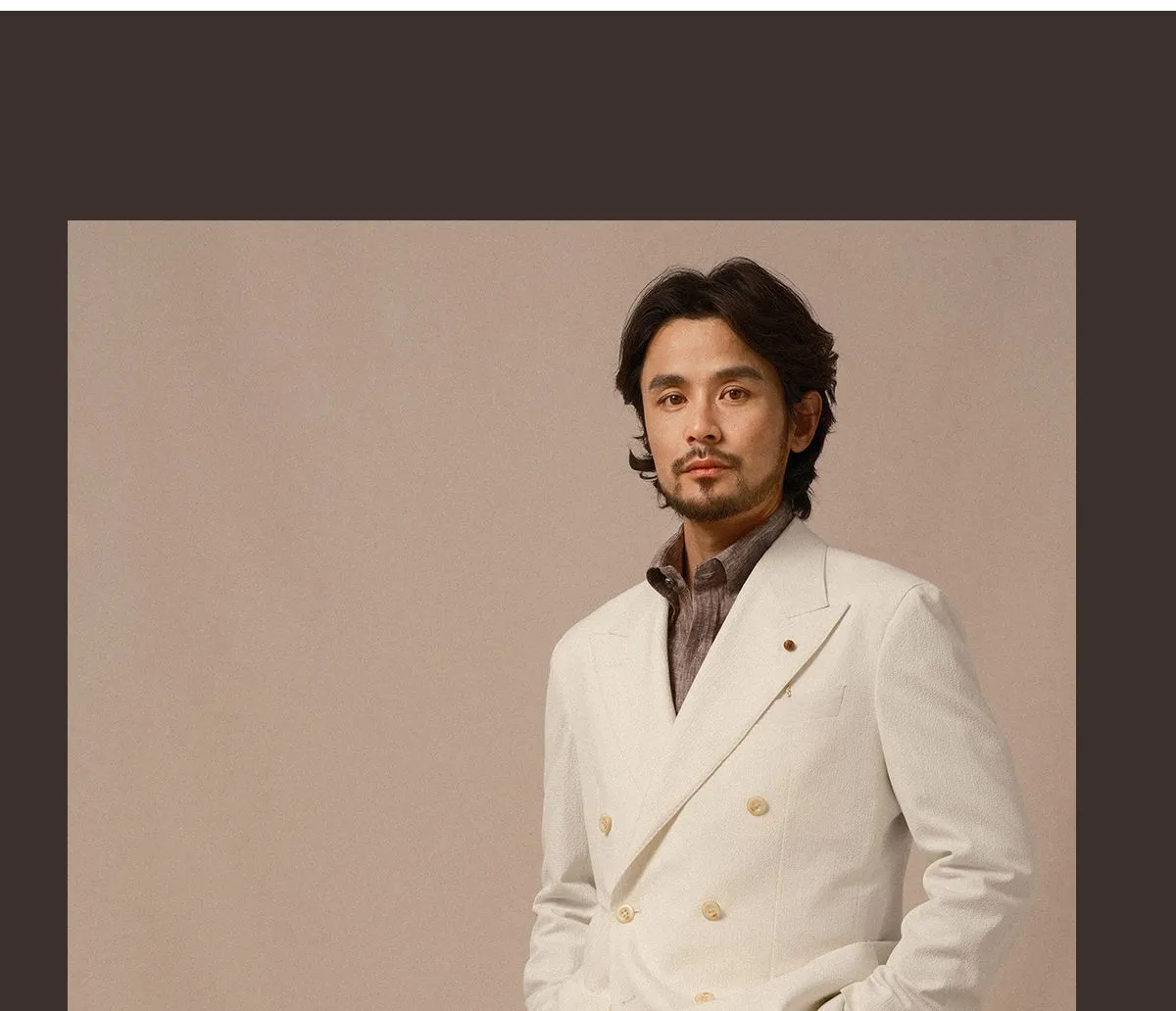 Double-Breasted Cream Suit