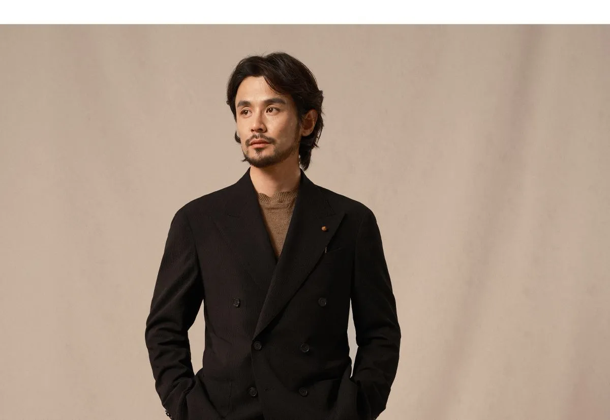 Double-Breasted Cream Suit