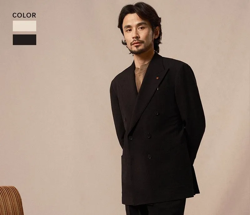 Double-Breasted Cream Suit