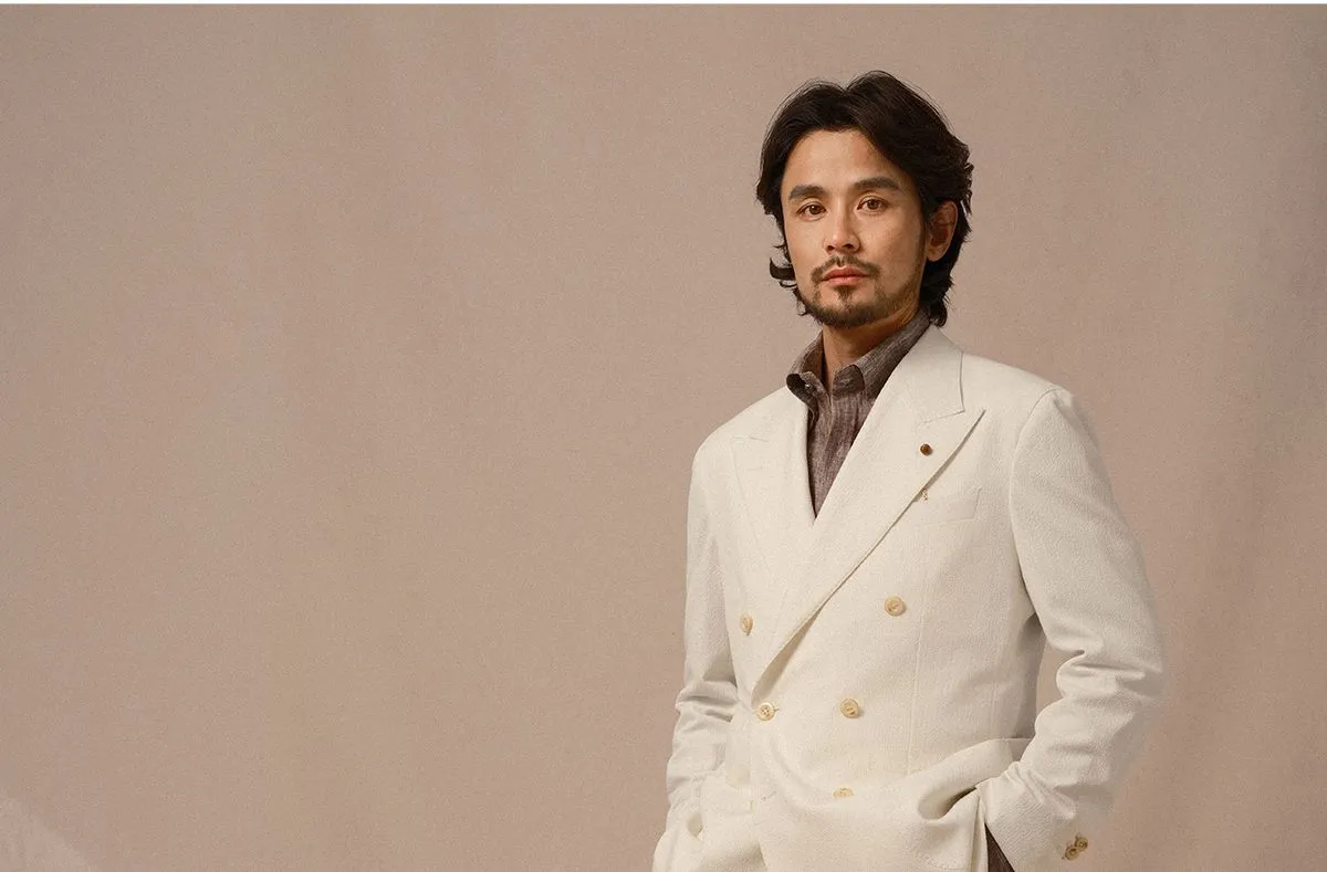Double-Breasted Cream Suit