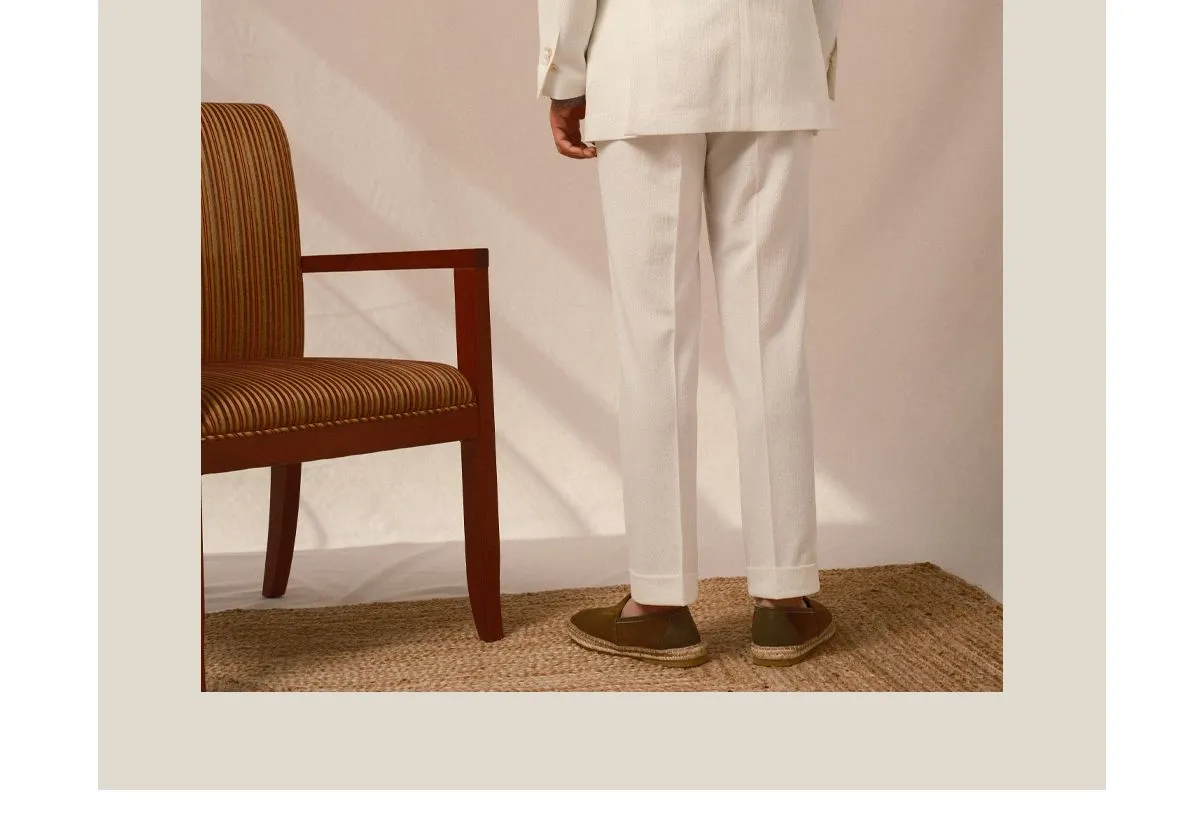 Double-Breasted Cream Suit