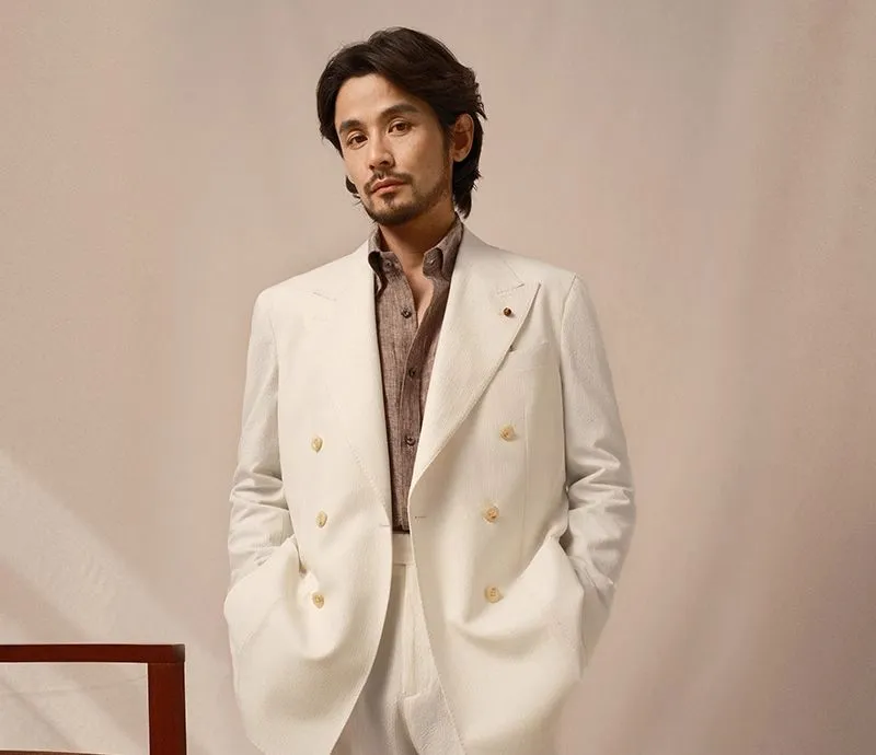 Double-Breasted Cream Suit