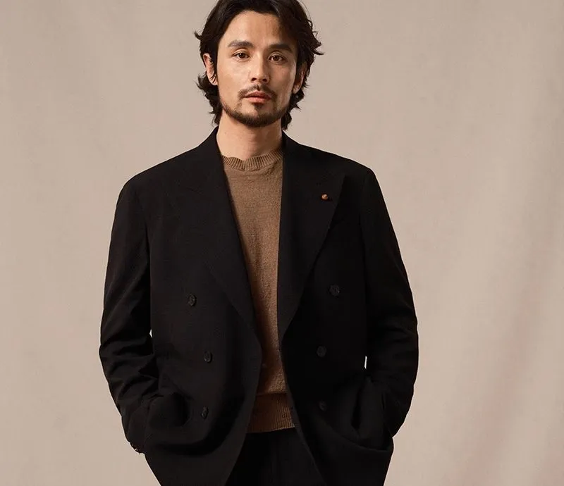 Double-Breasted Cream Suit