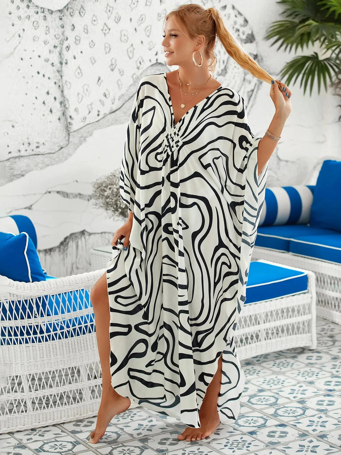 Dress Plus Size Oversized Long Beach Dress