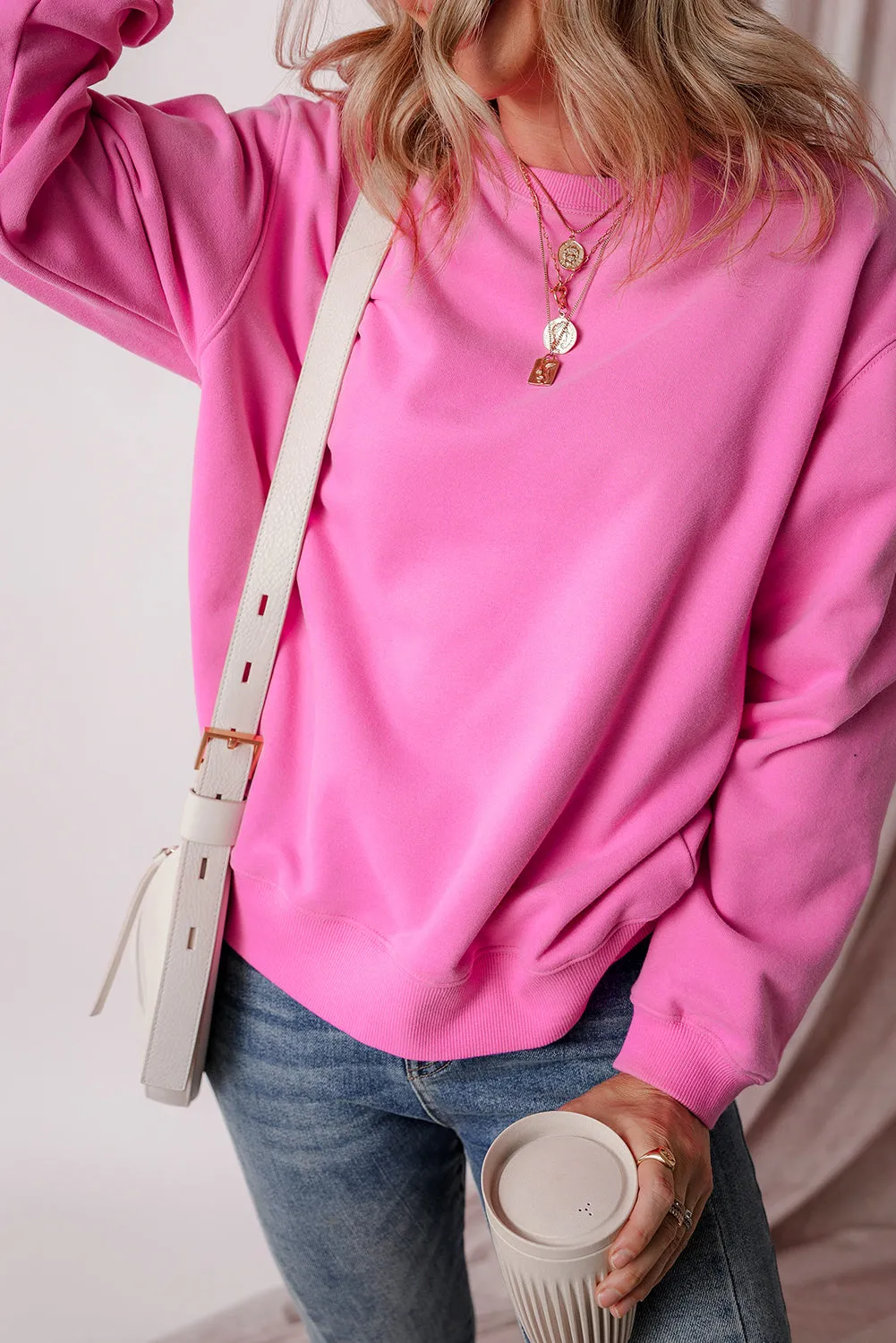 Drop Shoulder Terry Sweatshirt