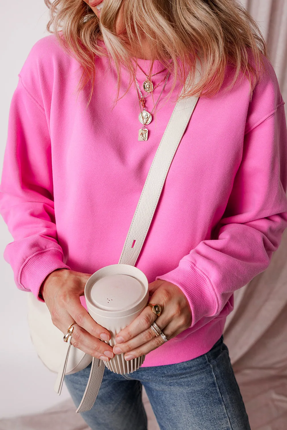 Drop Shoulder Terry Sweatshirt