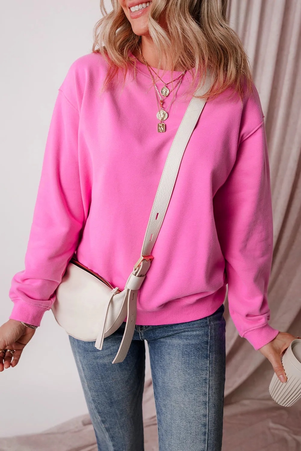 Drop Shoulder Terry Sweatshirt