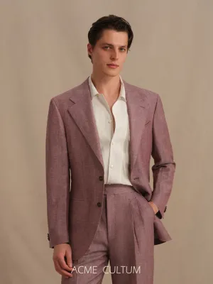 Dusty Rose Wool-Linen Suit