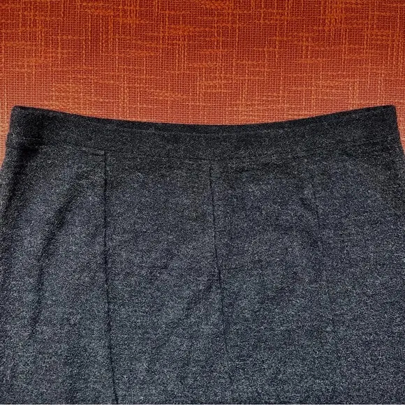 Eileen Fisher Wool Knit Textured Midi Flare Godet Skirt Size S EUC