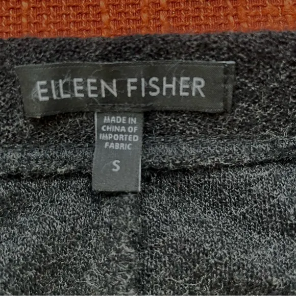 Eileen Fisher Wool Knit Textured Midi Flare Godet Skirt Size S EUC
