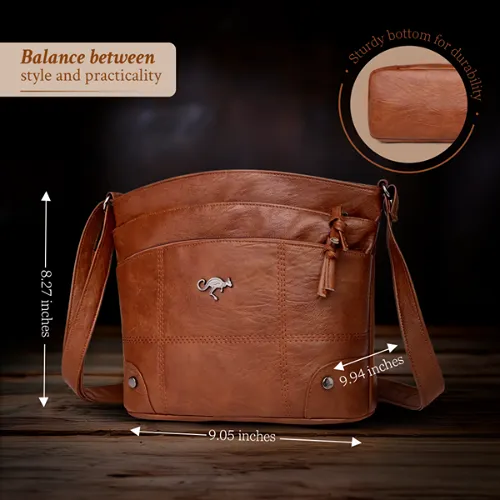 Elaris Saddle Cross | Artisan Leather Shoulder Bag