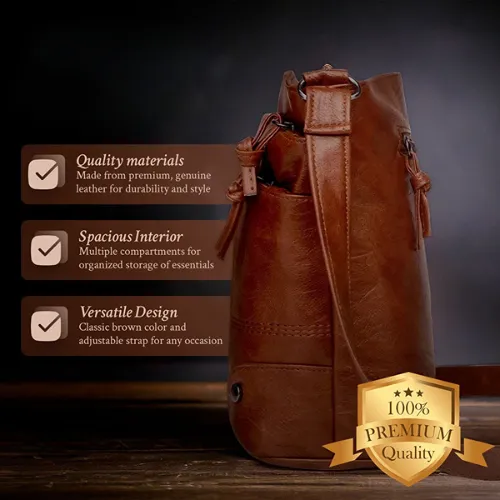 Elaris Saddle Cross | Artisan Leather Shoulder Bag